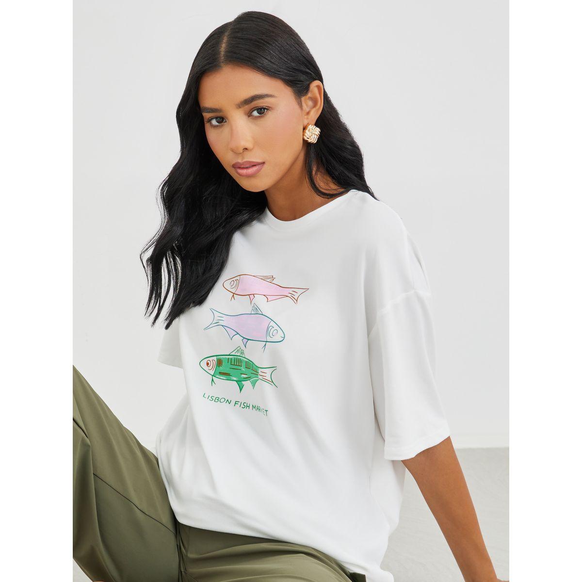 تيشيرت فضفاض بطبعة جرافيك-women-clothing-tshirts-image-1