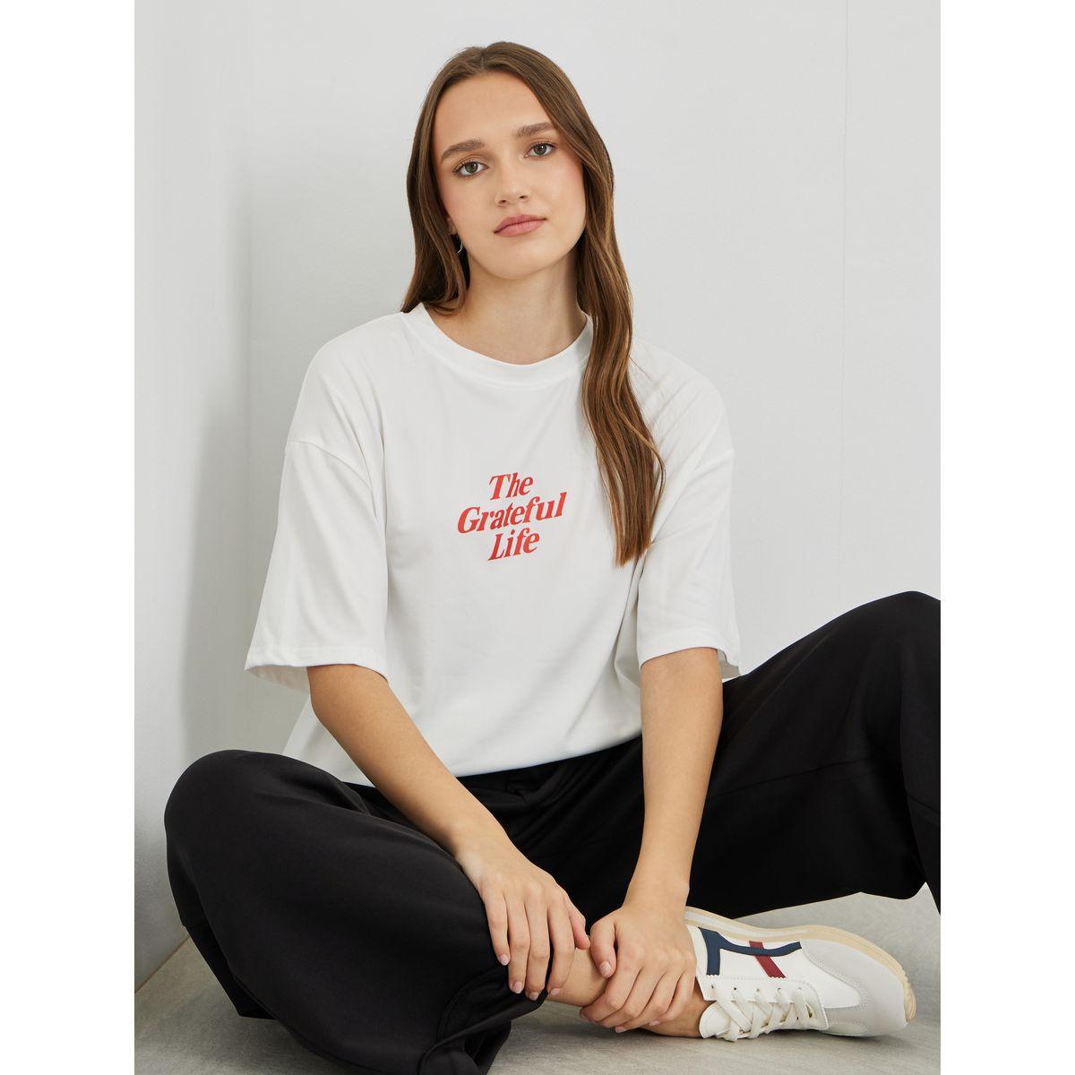 Styli Slogan Print Oversized T-Shirt-women-clothing-tshirts-image-1