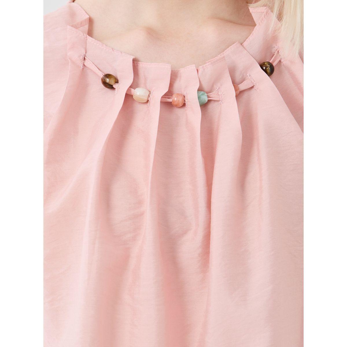 بلوزة منمقة بالخرز مع أكمام قصيرة وكسرات-women-clothing-shirtsandblouses-blouses-image-4