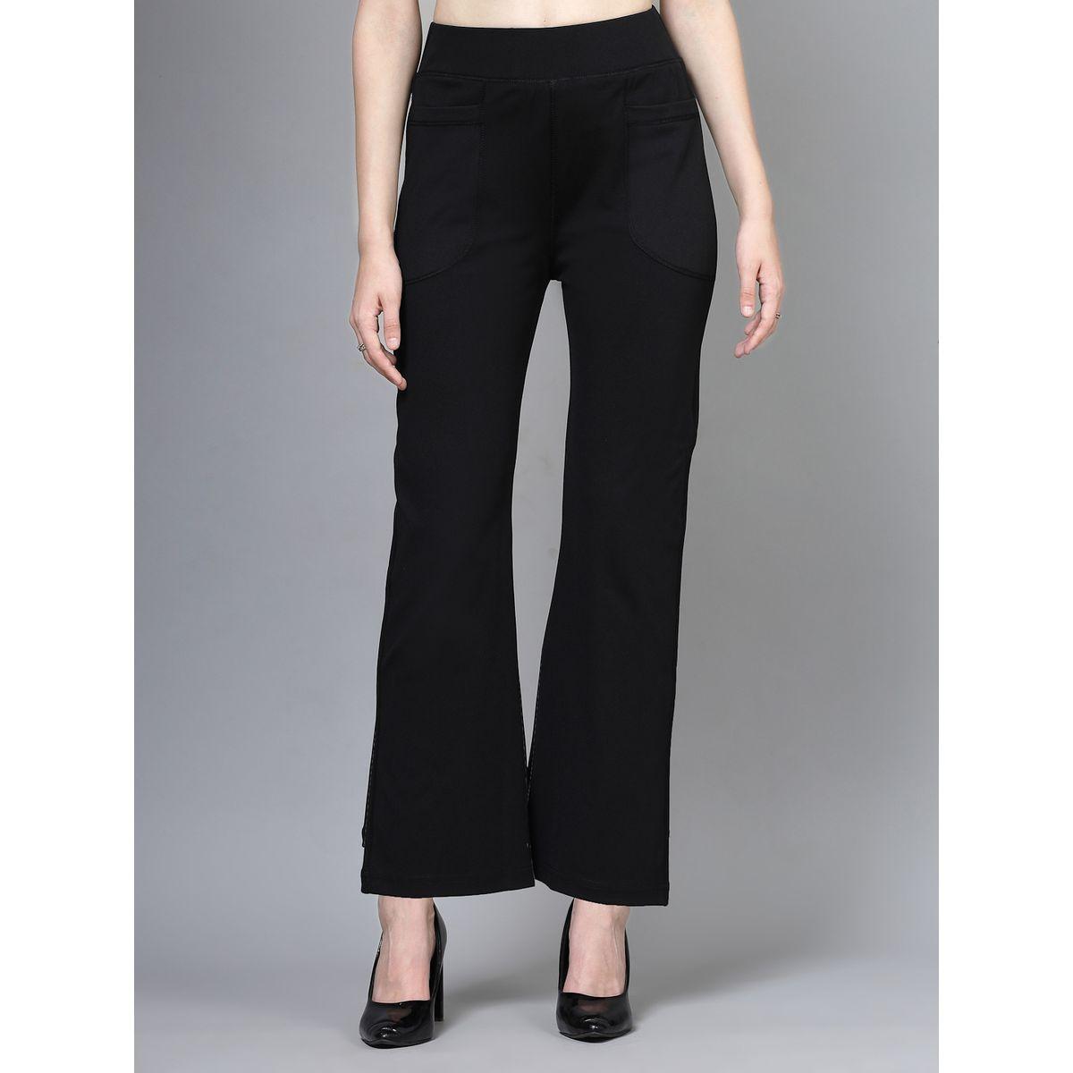 بنطال سادة بأرجل واسعة وجيوب-women-clothing-bottoms-trousers-image-1