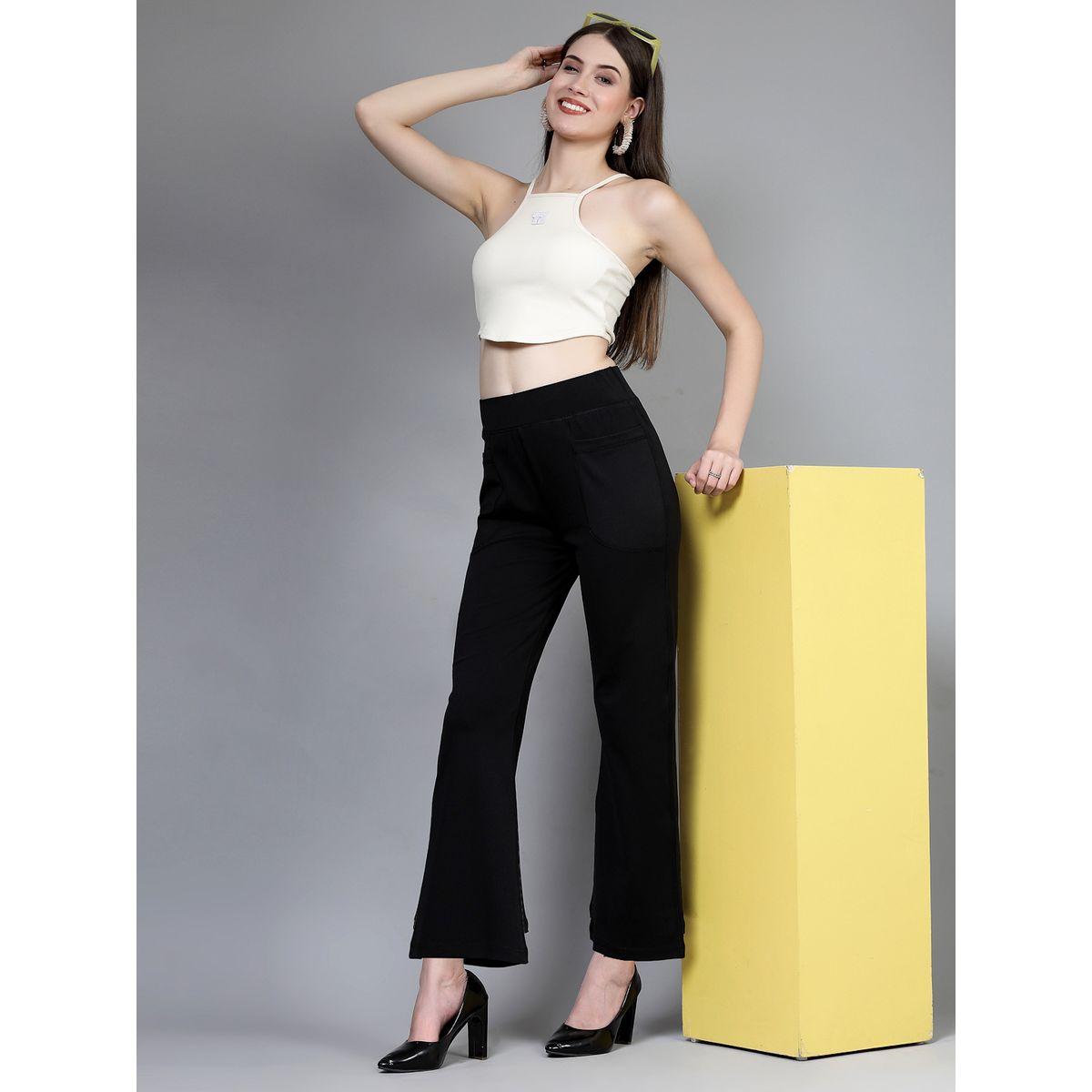 بنطال سادة بأرجل واسعة وجيوب-women-clothing-bottoms-trousers-image-5