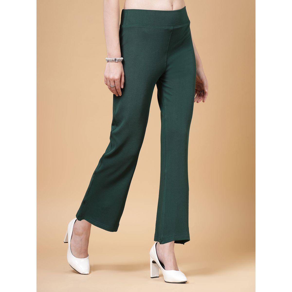 بنطال سادة بأرجل واسعة وخصر عالي-women-clothing-bottoms-trousers-image-3