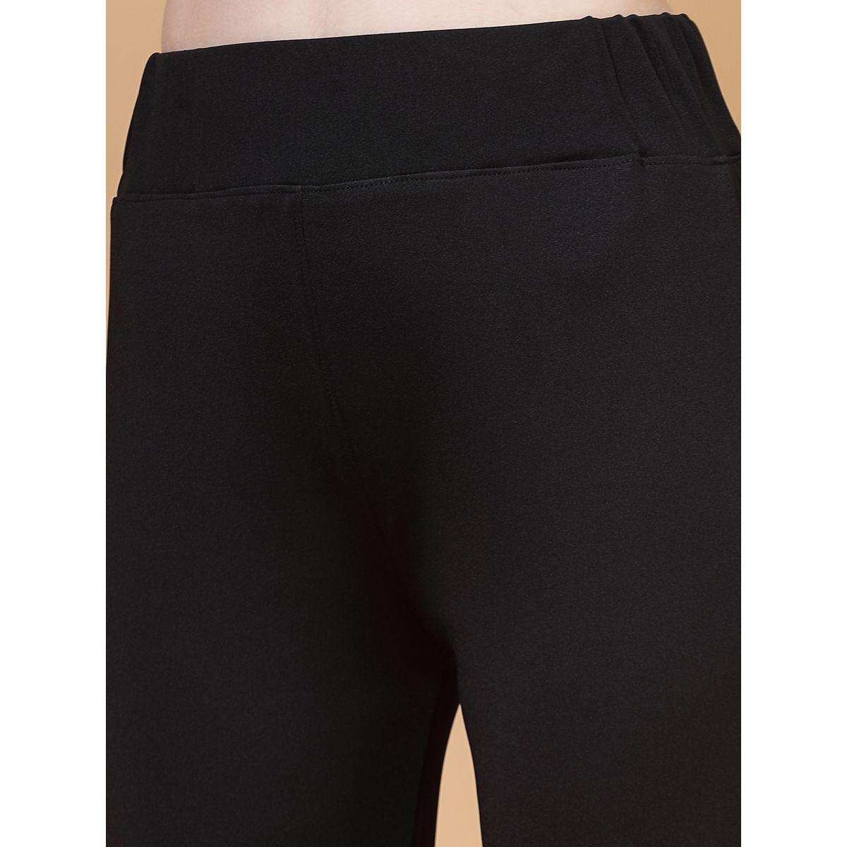 PAUSE Women Black Solid High-Rise Flared Pants-women-clothing-bottoms-trousers-image-5