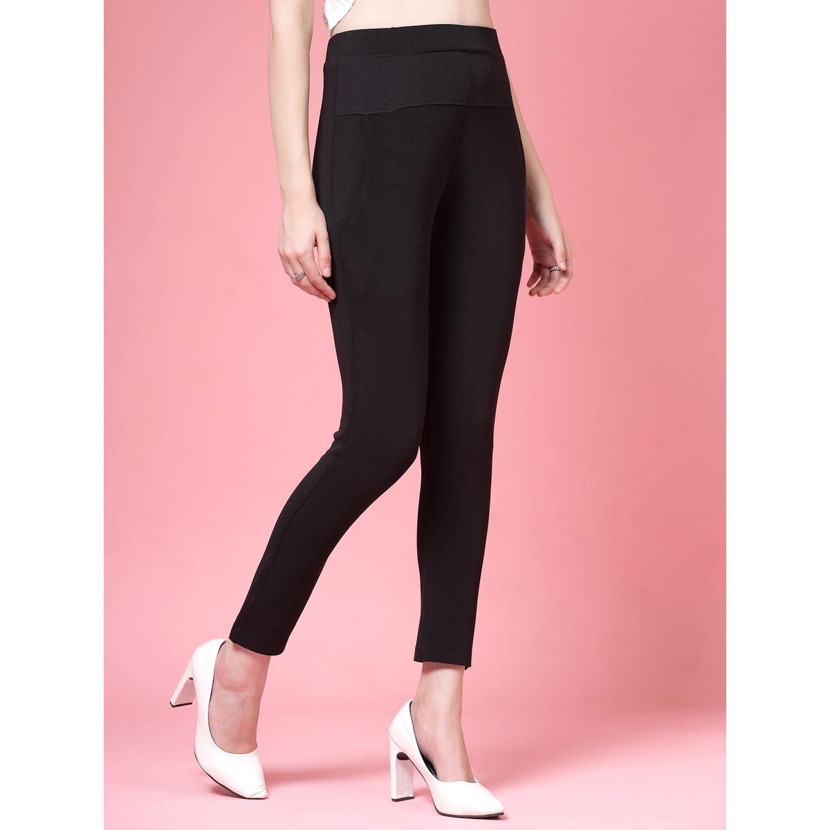 PAUSE Women Black Solid High-Rise Cropped Skinny Pants-women-clothing-bottoms-trousers-image-3