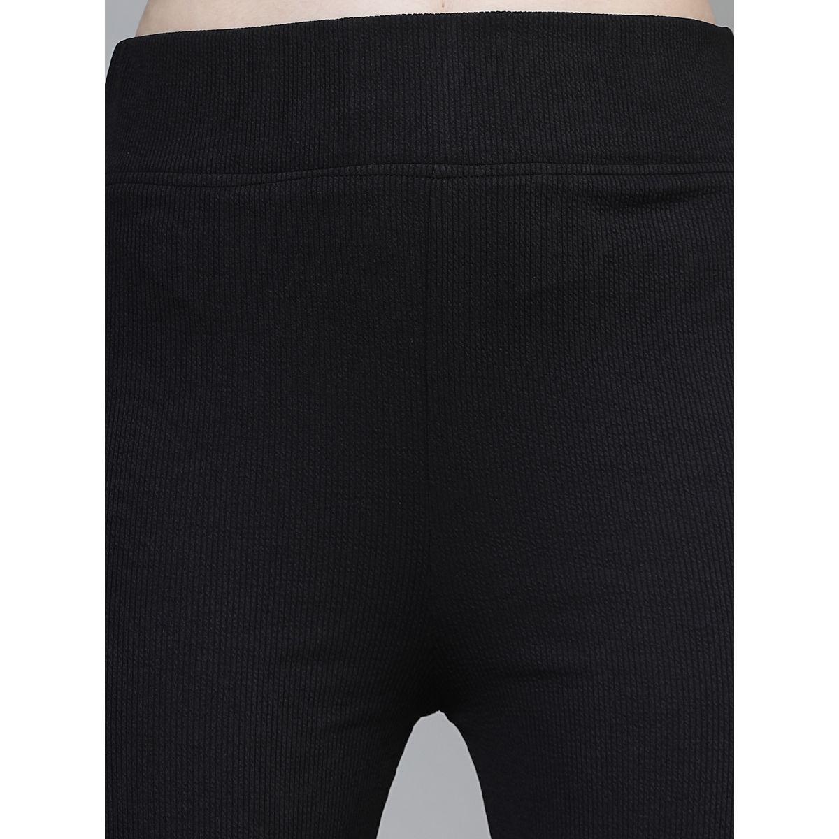 PAUSE Women Black Solid Wide Waistband Flared Pants-women-clothing-bottoms-trousers-image-5