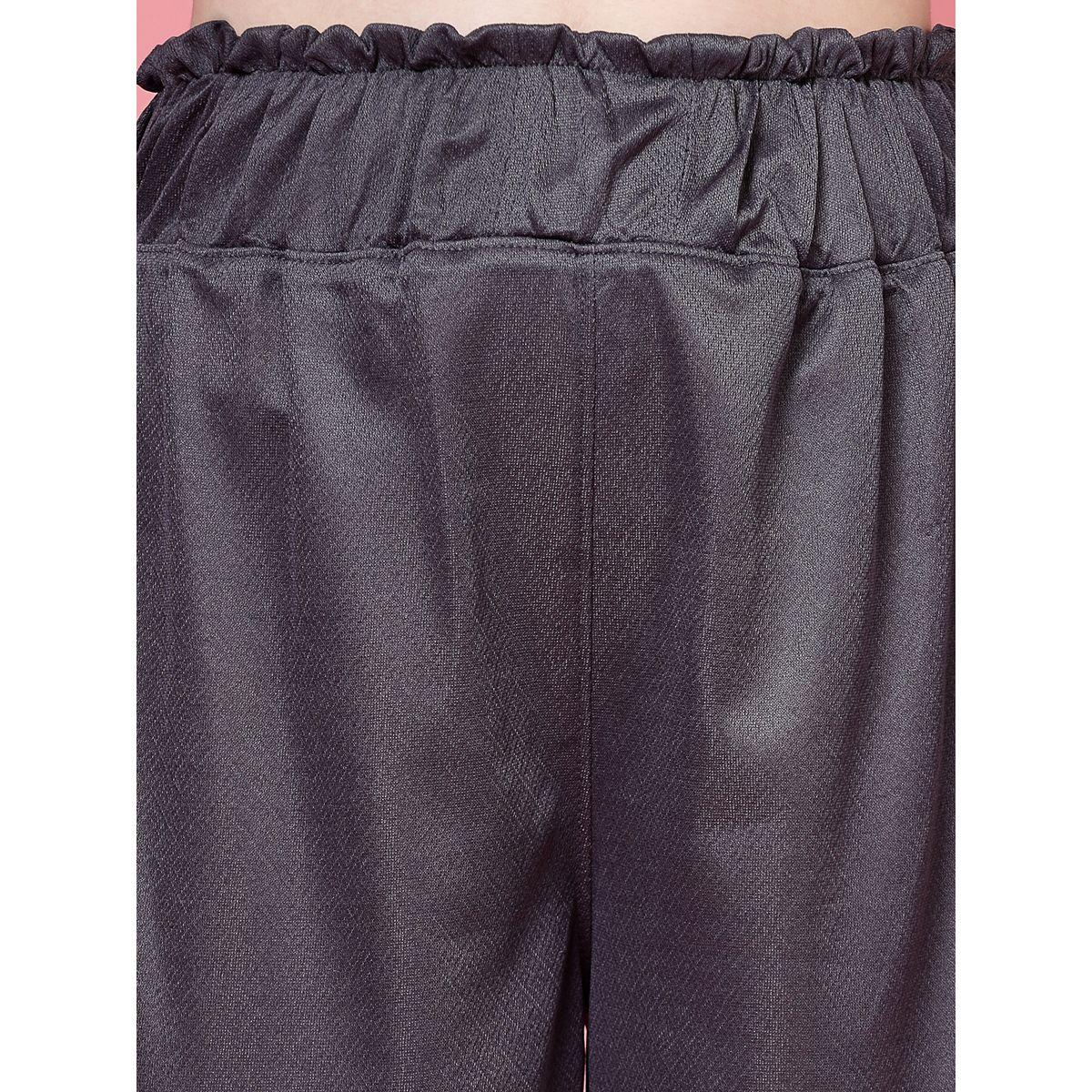 PAUSE Women Grey Solid High-Rise Wide-Leg Pants-women-clothing-bottoms-trousers-image-5