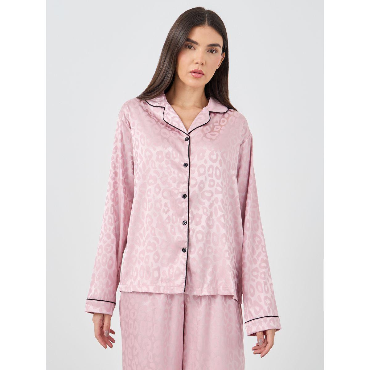 طقم من بنطال بيجاما وبلوزة بطبعة حيوان-women-clothing-nightwear-pyjamas-longsets-image-2