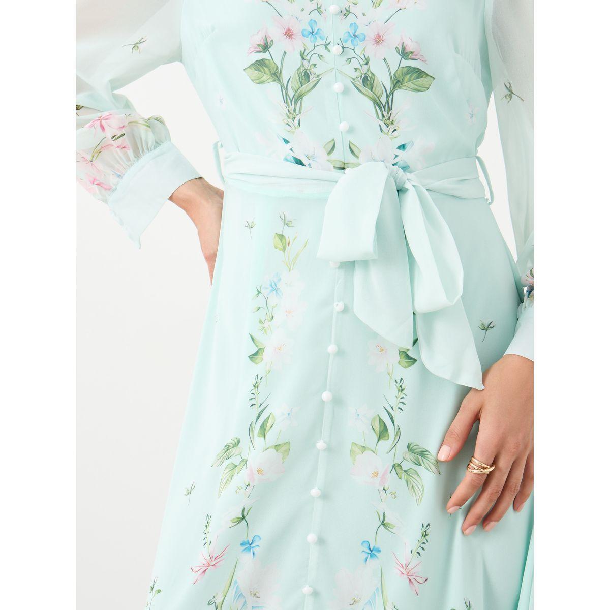 Styli Floral Print Midi Dress with Tie-Belt-women-clothing-dresses-image-4