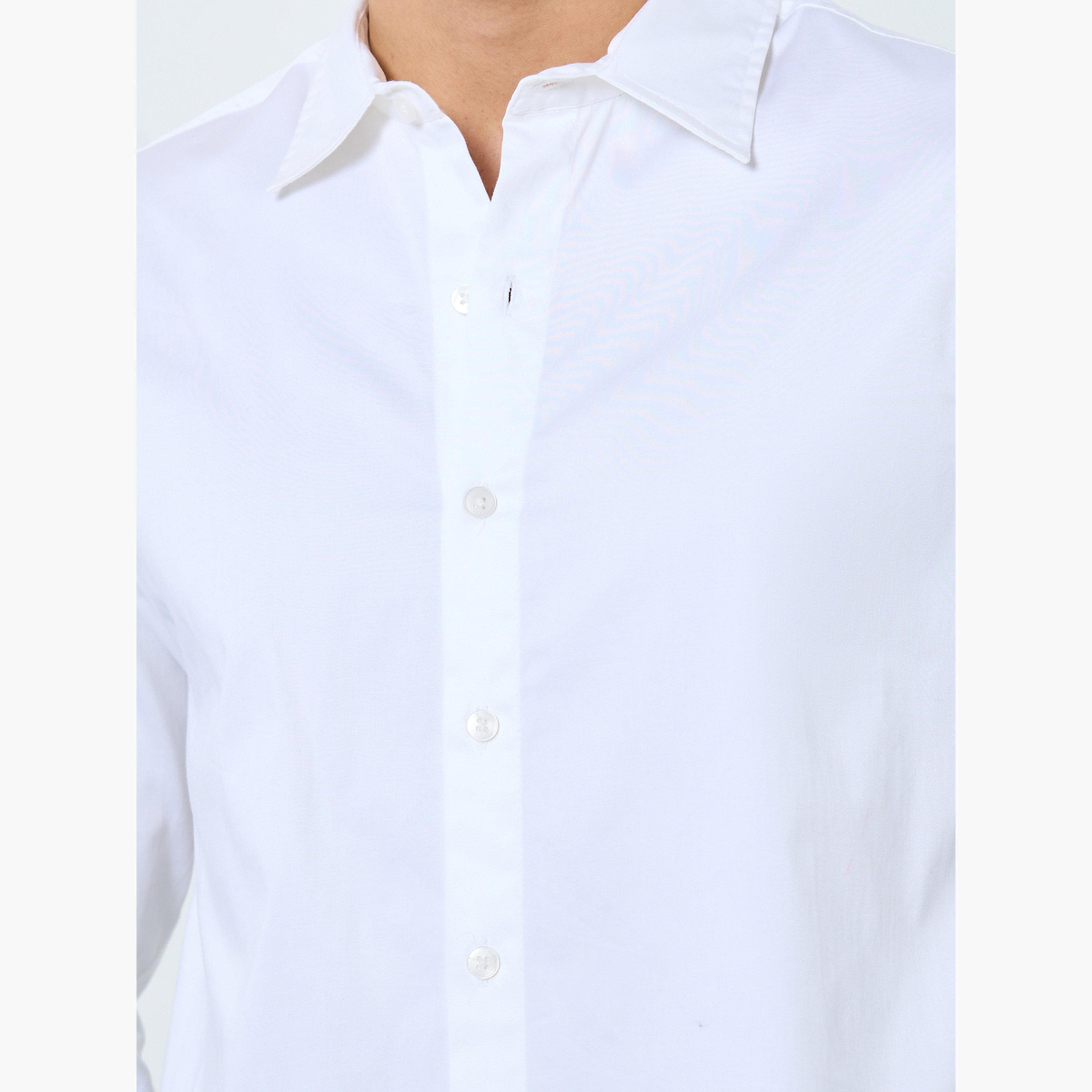 ستايلي - قميص ساتان بقصّة تصميم نحيف وأكمام طويلة للرجال-men-clothing-shirts-image-4