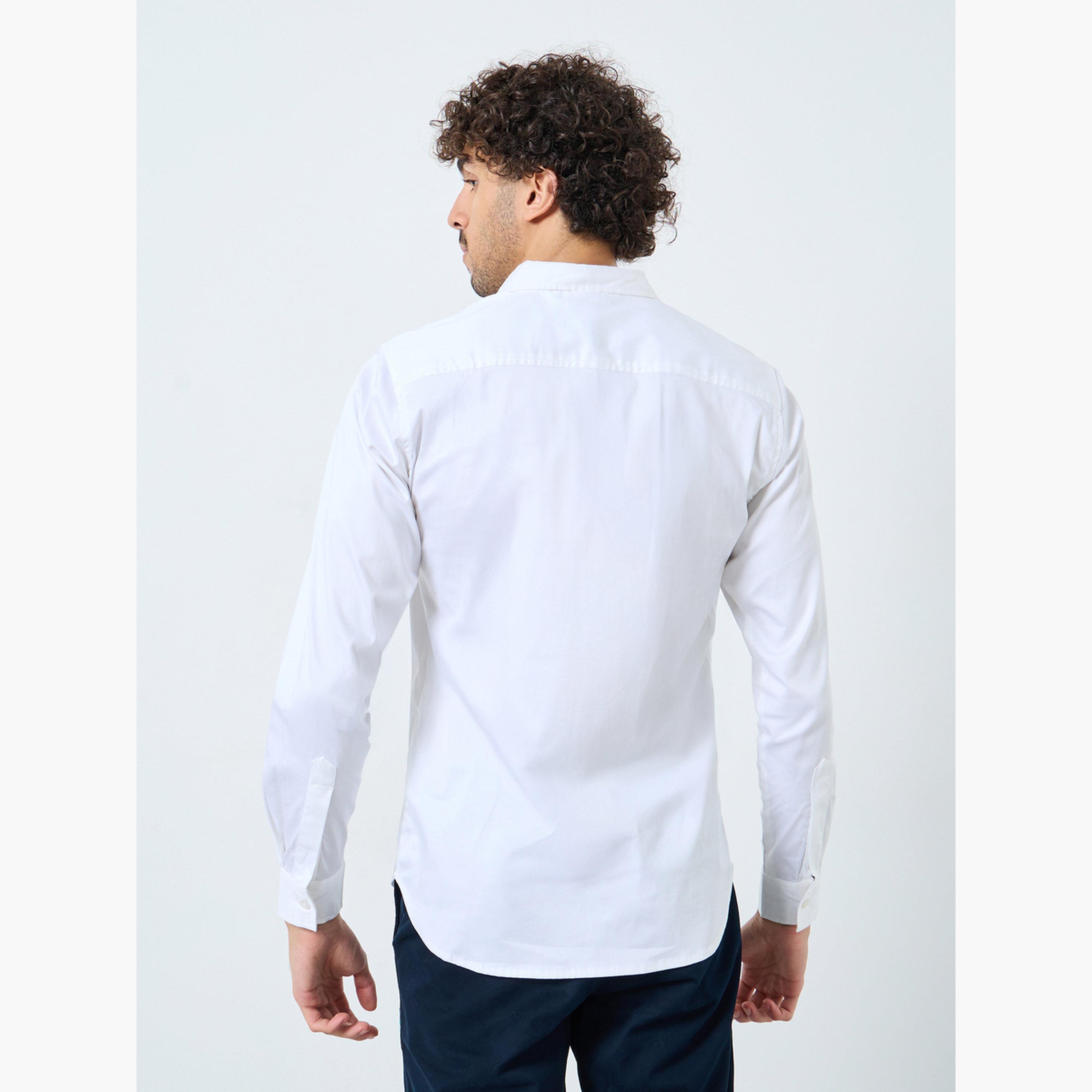 ستايلي - قميص ساتان بقصّة تصميم نحيف وأكمام طويلة للرجال-men-clothing-shirts-image-5