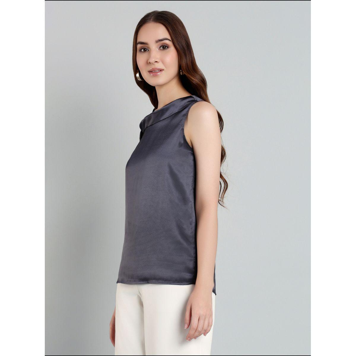 بلوزة ساتان سادة بتفاصيل ربطة-women-clothing-shirtsandblouses-blouses-image-4