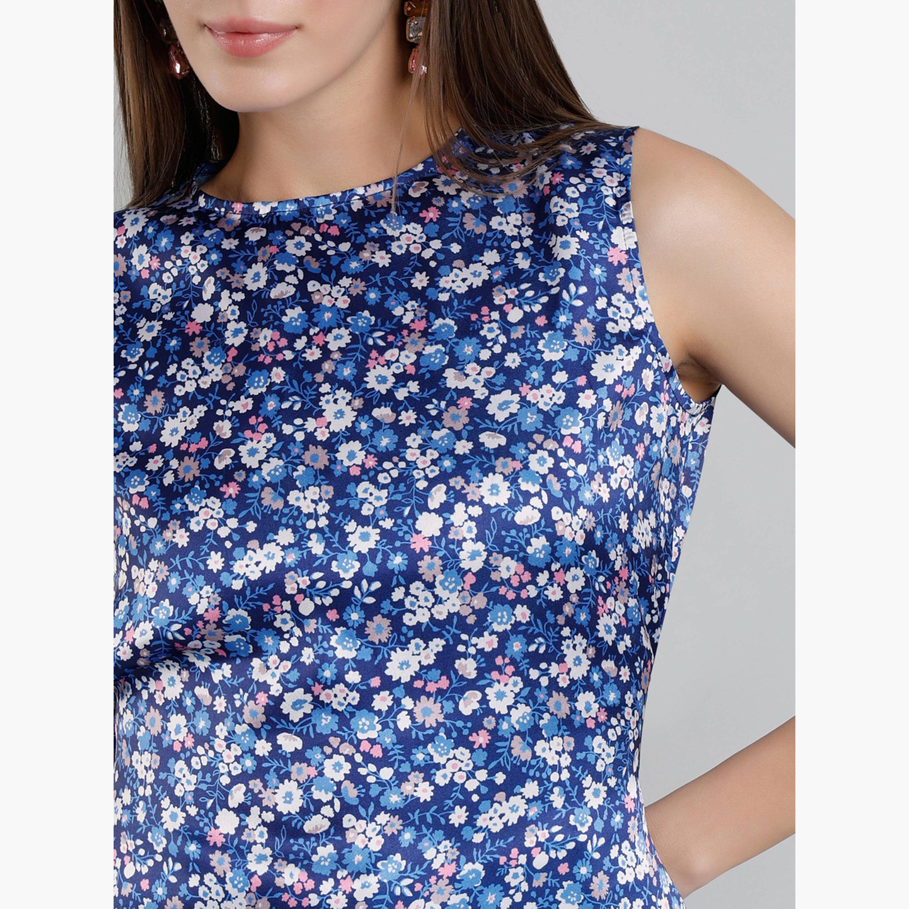 Mish Women Blue Floral Sleeveless Top-women-clothing-shirtsandblouses-blouses-image-2