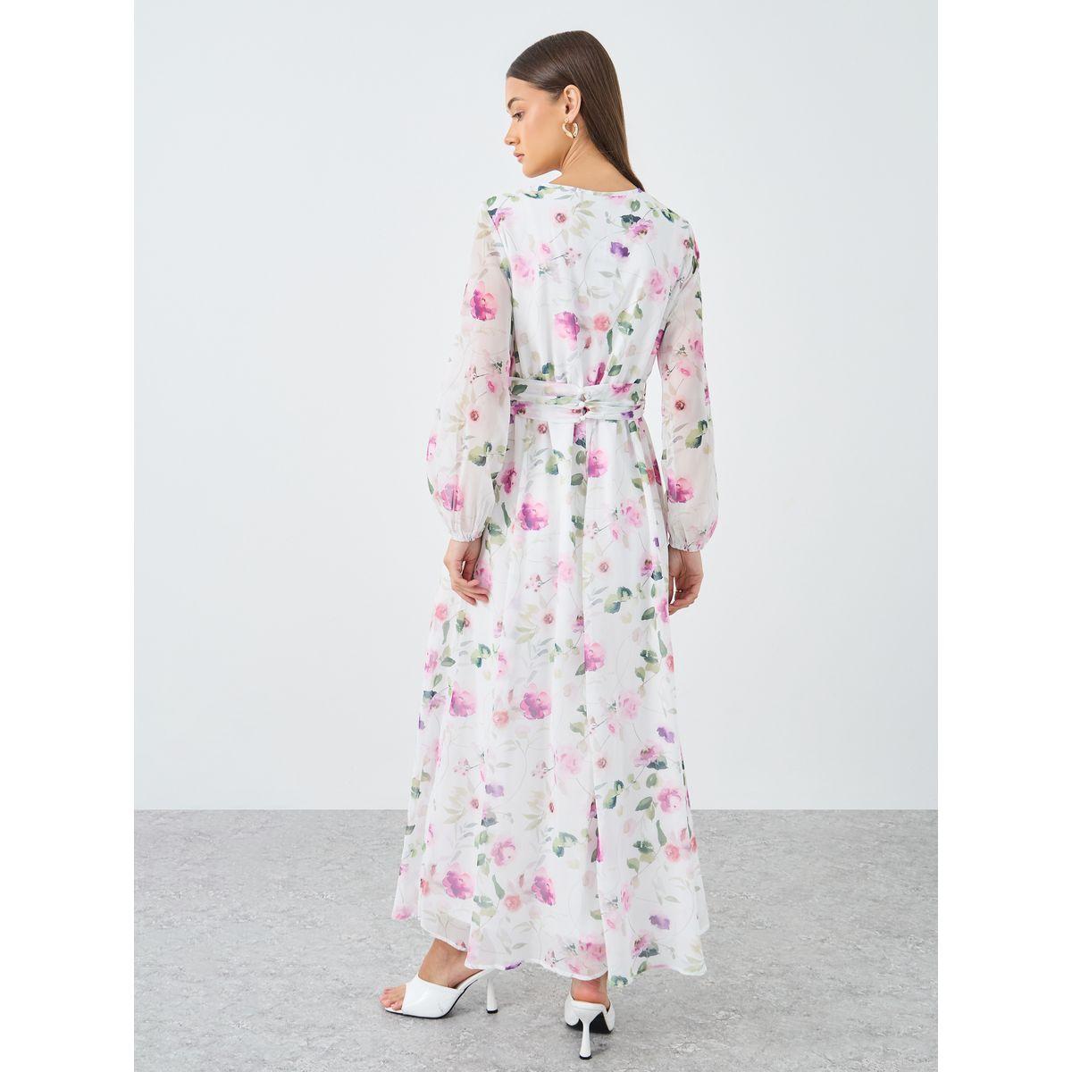 فستان طويل بطبعة زهور وأكمام طويلة-women-clothing-dresses-image-5