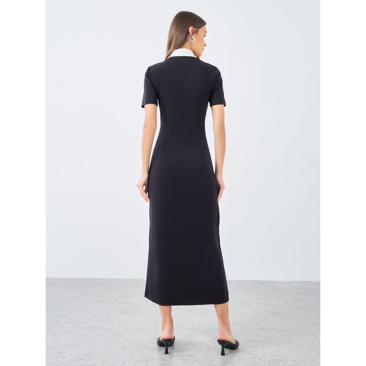 knee length dresses for ladies Hibiscus Bodycon Stretchy Midi Dress
