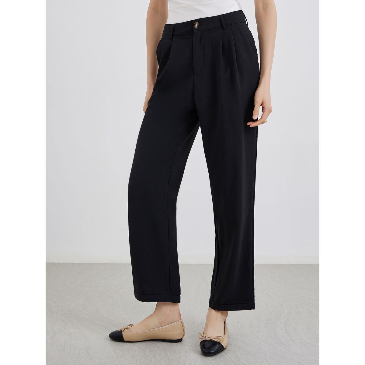 Styli Plain Mid Rise Pocket Detail Pants-women-clothing-bottoms-trousers-image-2