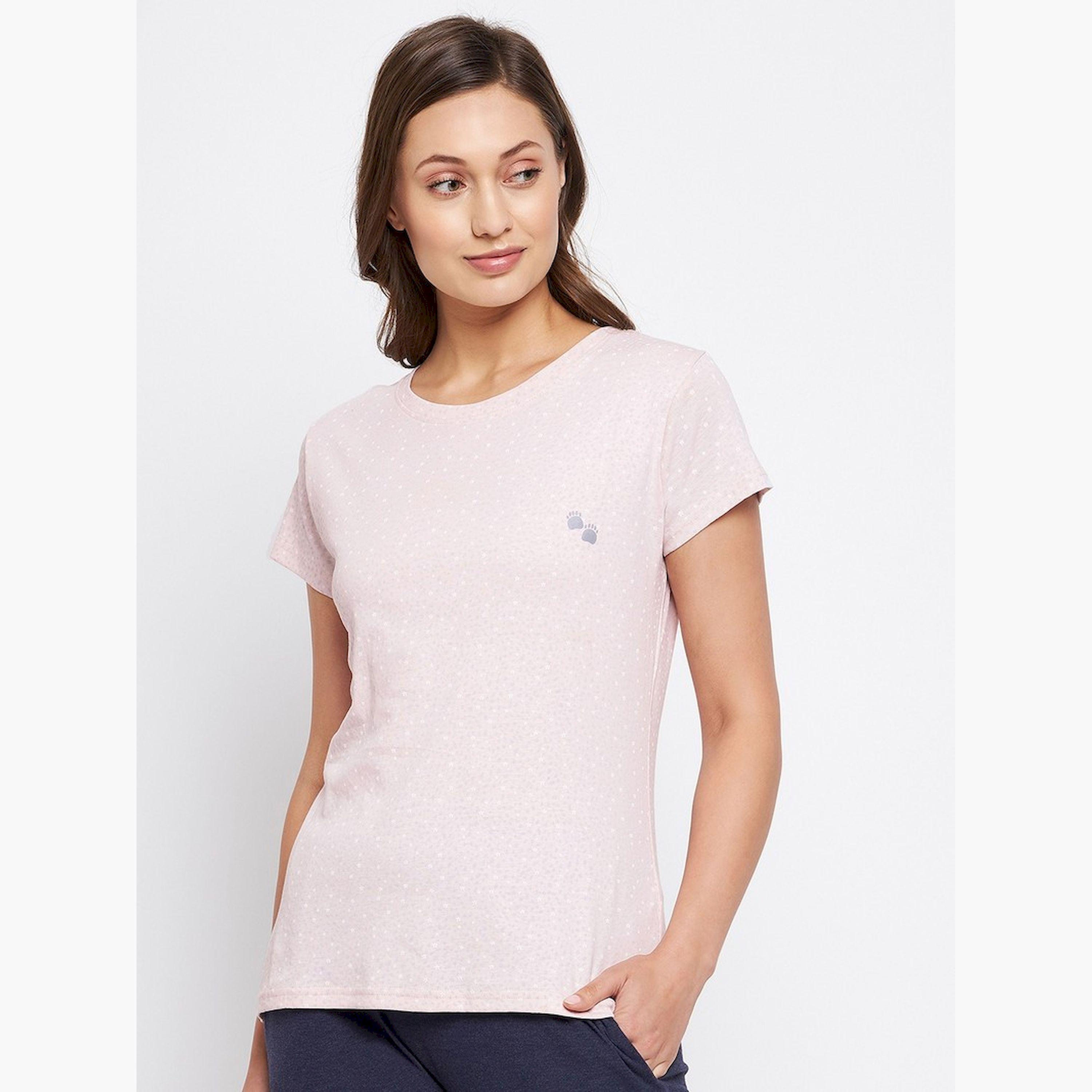 Take Two Light Pink Printed Short Sleeve T-Shirt-women-clothing-tshirts-image-1