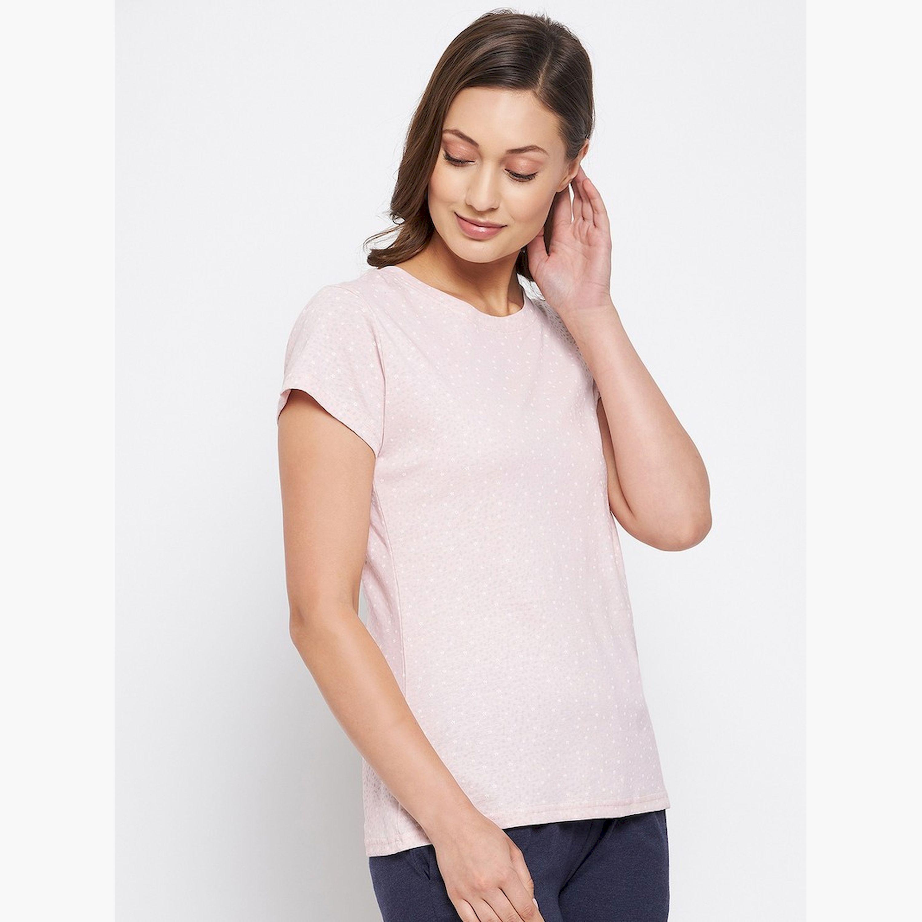 Take Two Light Pink Printed Short Sleeve T-Shirt-women-clothing-tshirts-image-3