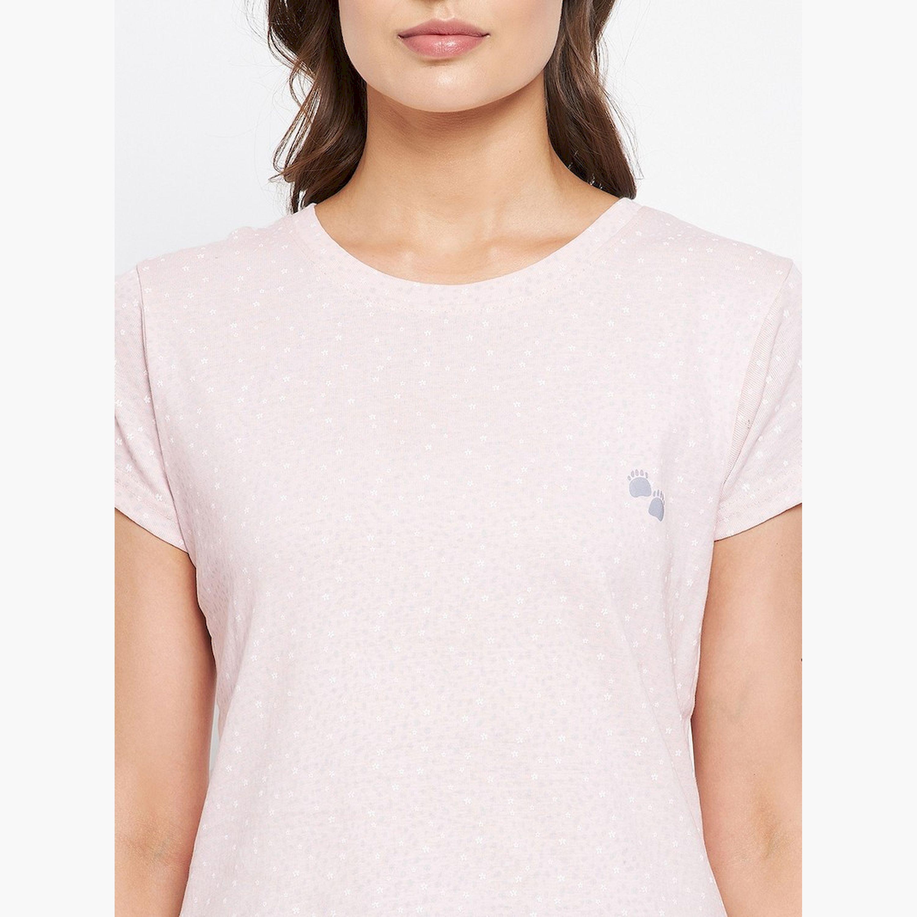 Take Two Light Pink Printed Short Sleeve T-Shirt-women-clothing-tshirts-image-5