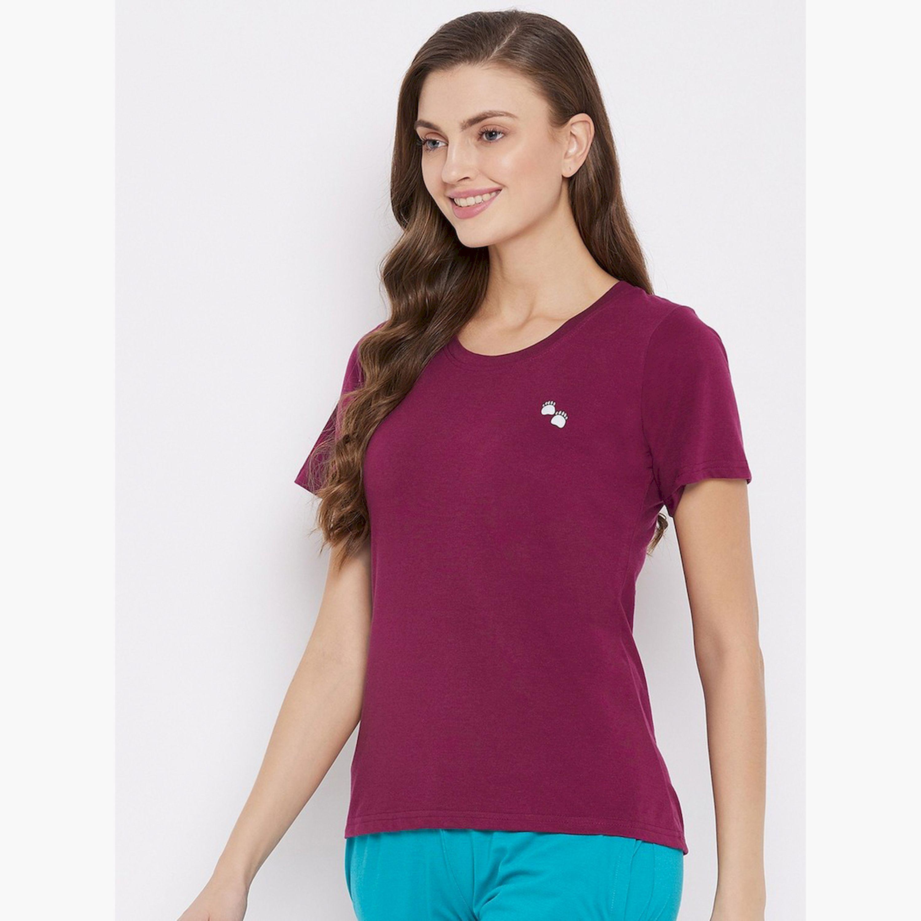 Take Two Women Purple Knitted Short Sleeve T-Shirt-women-clothing-tshirts-image-2