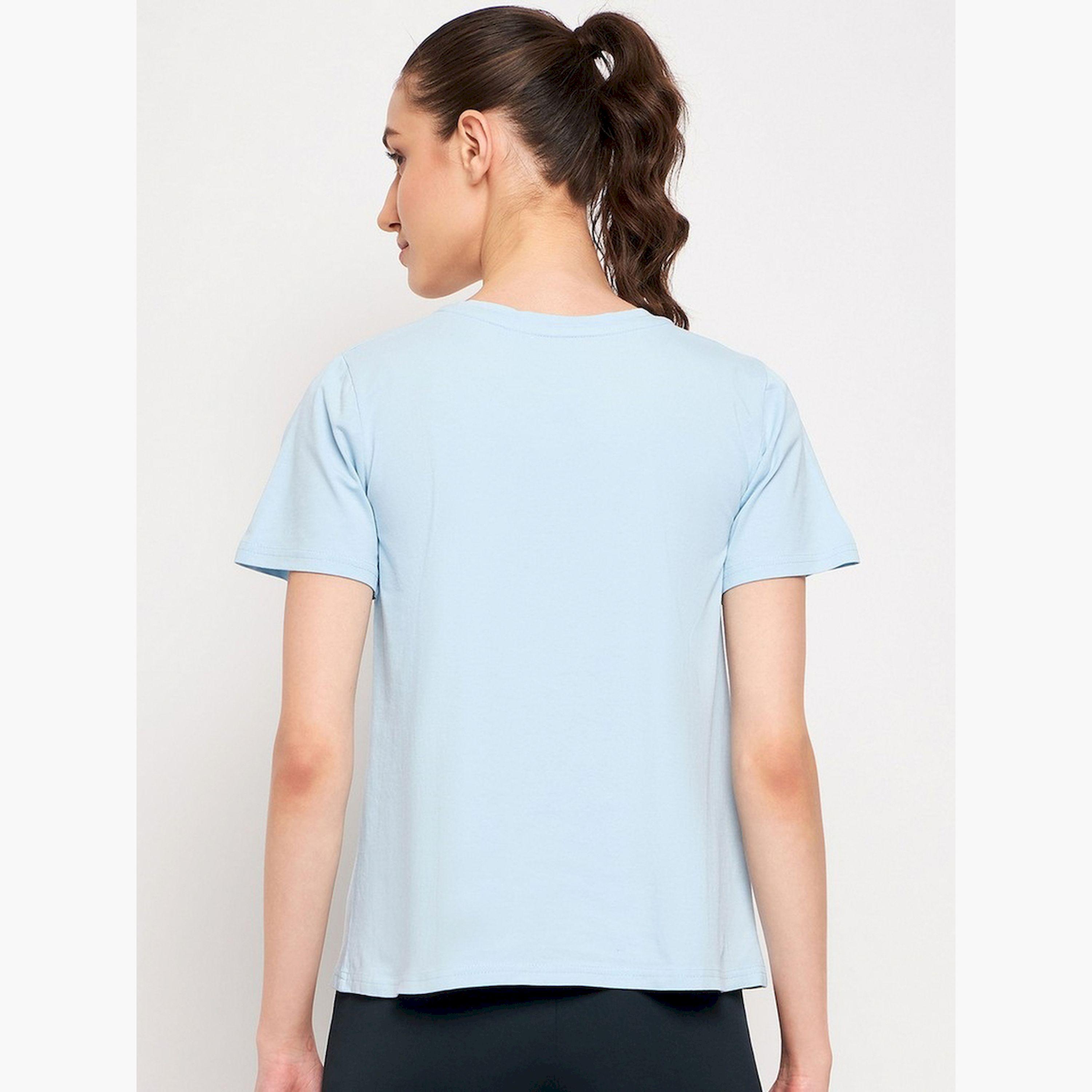 Take Two Women Light Blue Knitted Short Sleeve T-Shirt-women-clothing-tshirts-image-4