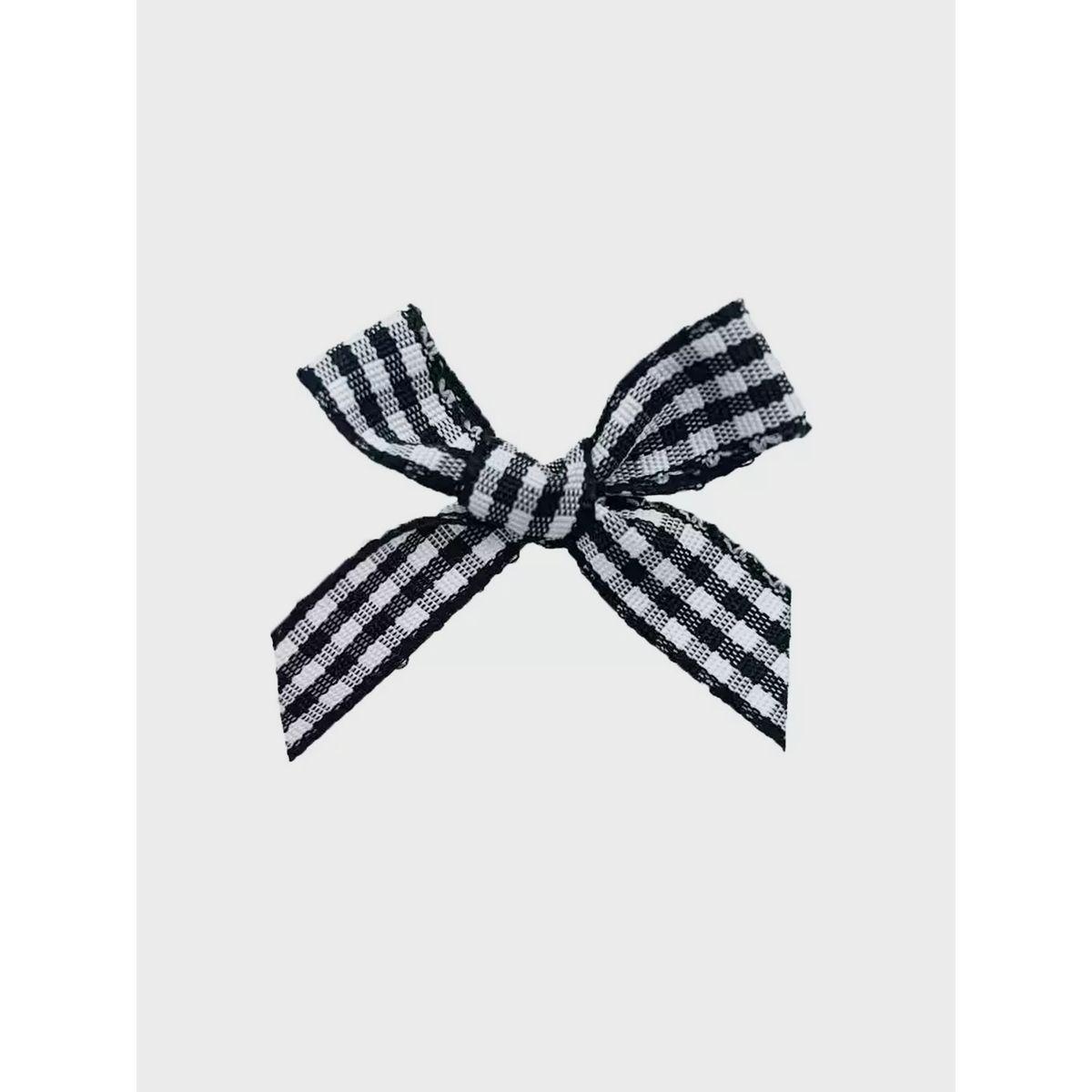 Styli Checked Ribbon Hair Clip-women-hairaccessories-image-2