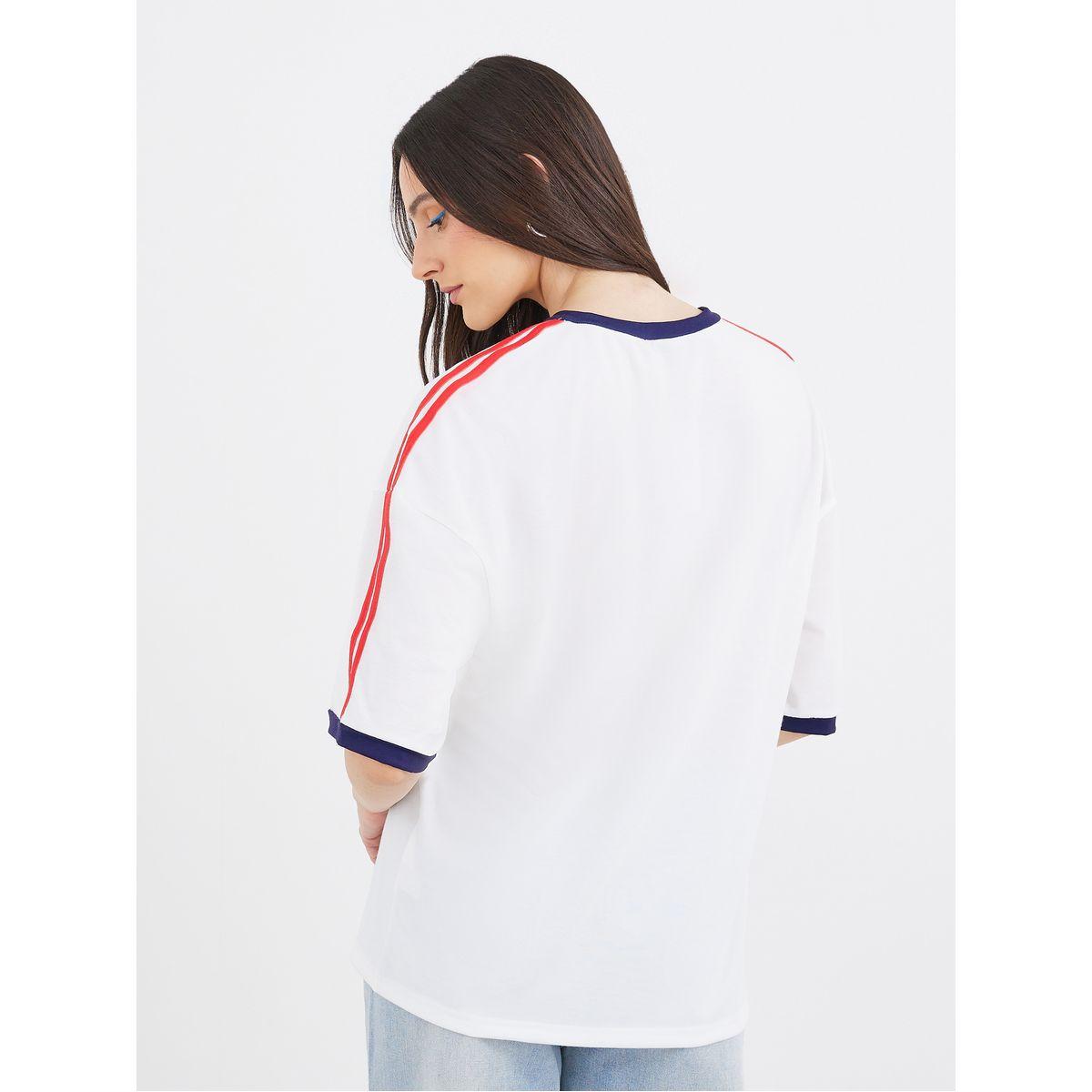 تيشيرت فضفاض بطبعة كتابة-women-clothing-tshirts-image-5