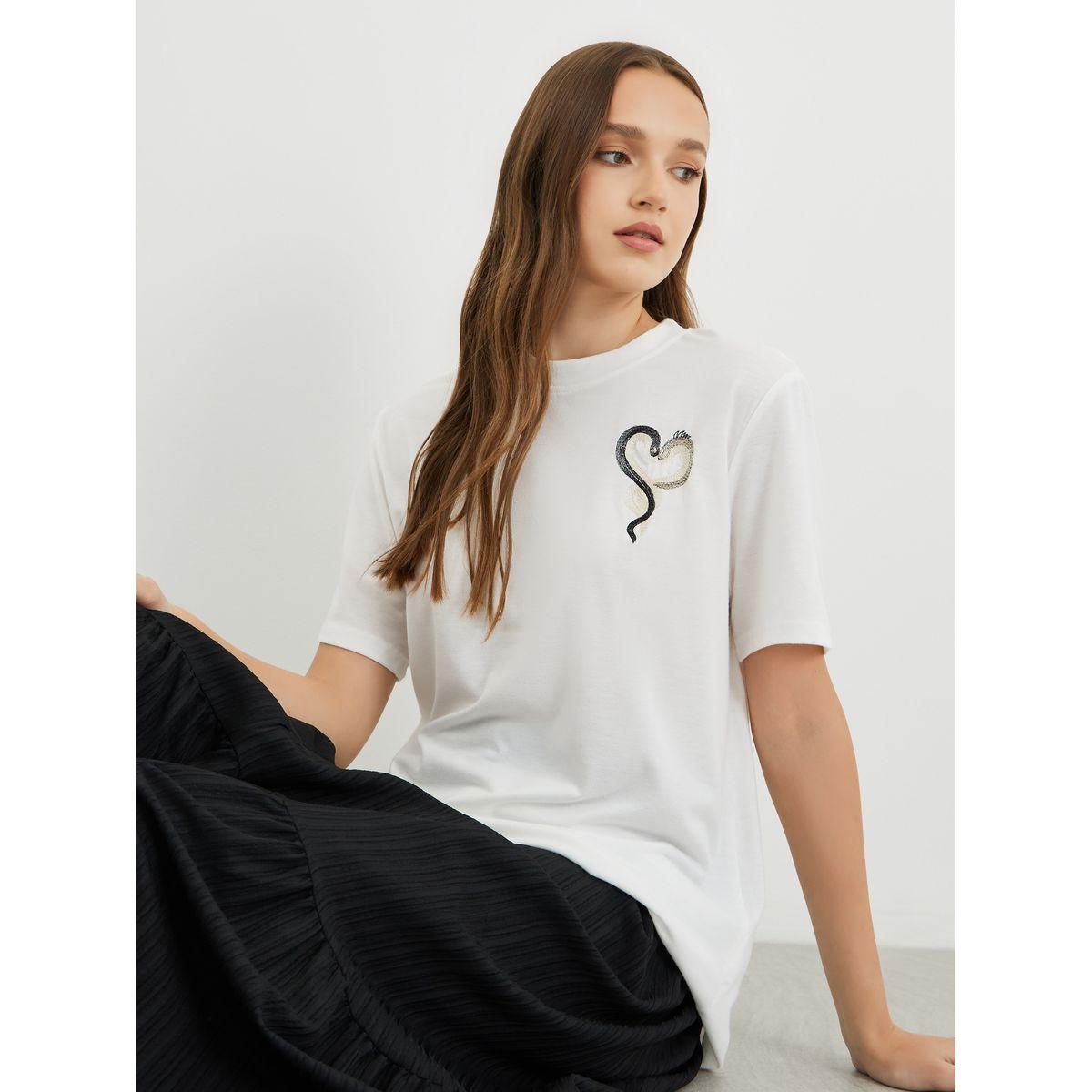 Styli Embroidered Slogan Round Neck T-Shirt-women-clothing-tshirts-image-1