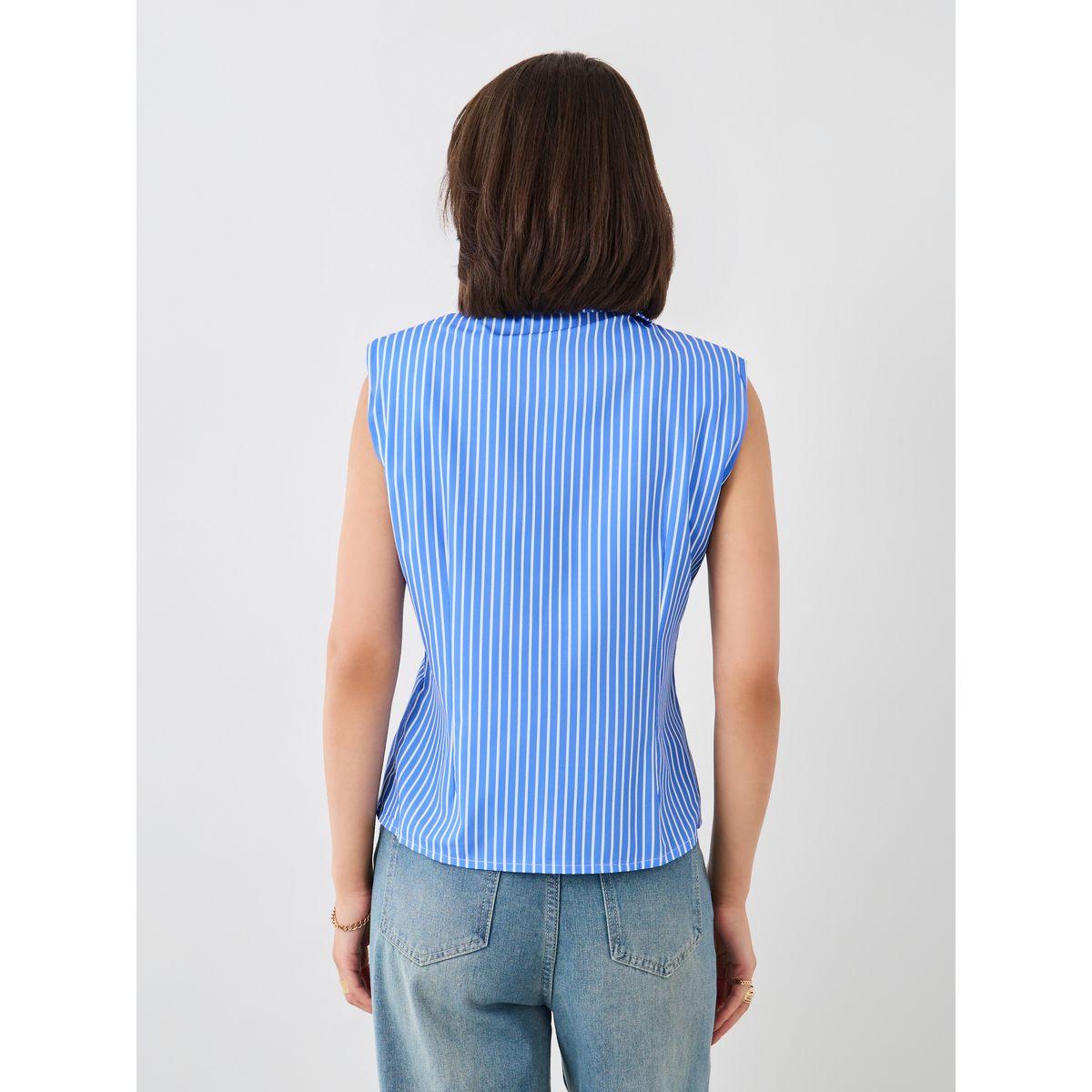 Styli Striped Sleeveless Regular Fit Shirt-women-clothing-shirtsandblouses-shirts-image-5