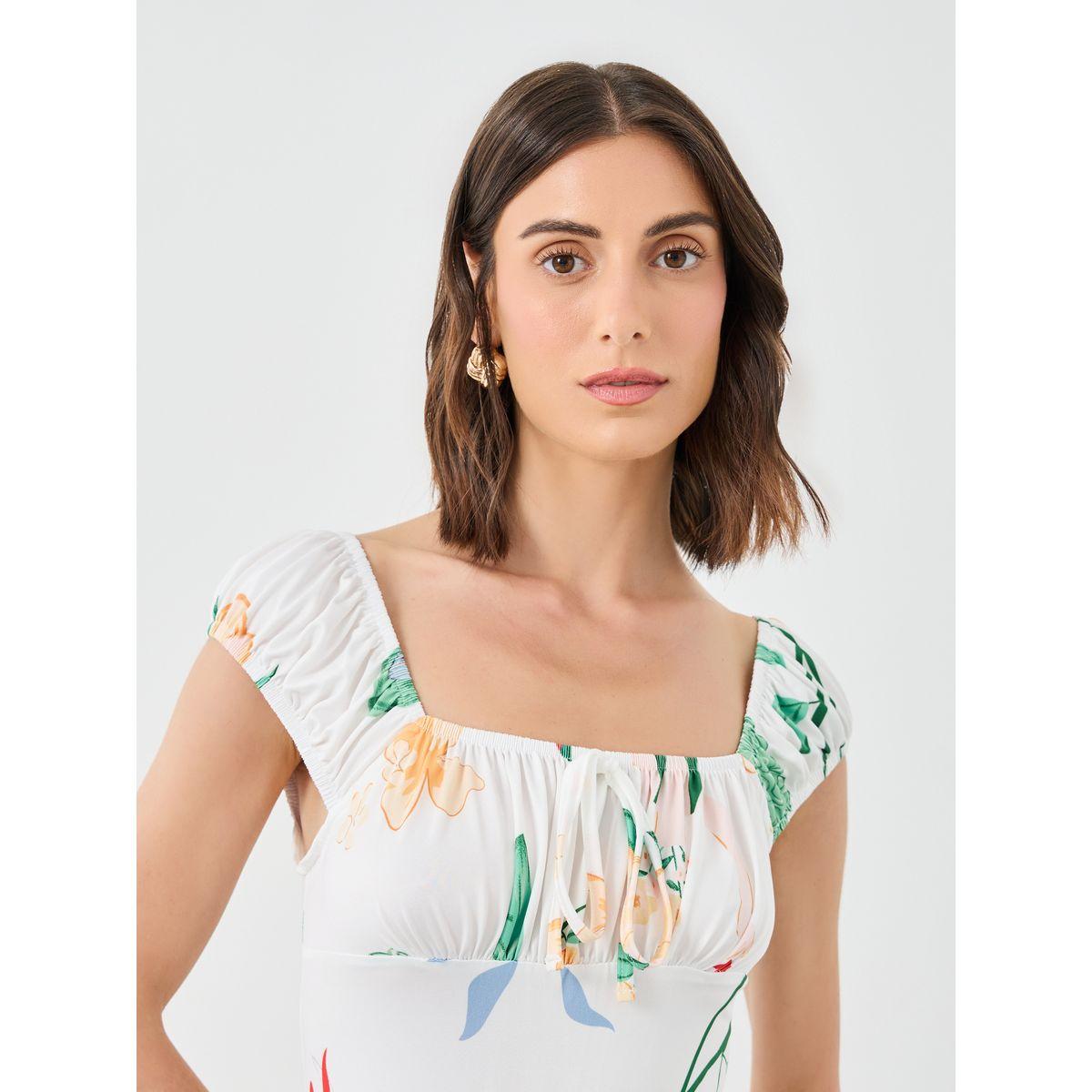 فستان طويل بطبعة زهور وتفاصيل مُجمعة-women-clothing-dresses-image-4
