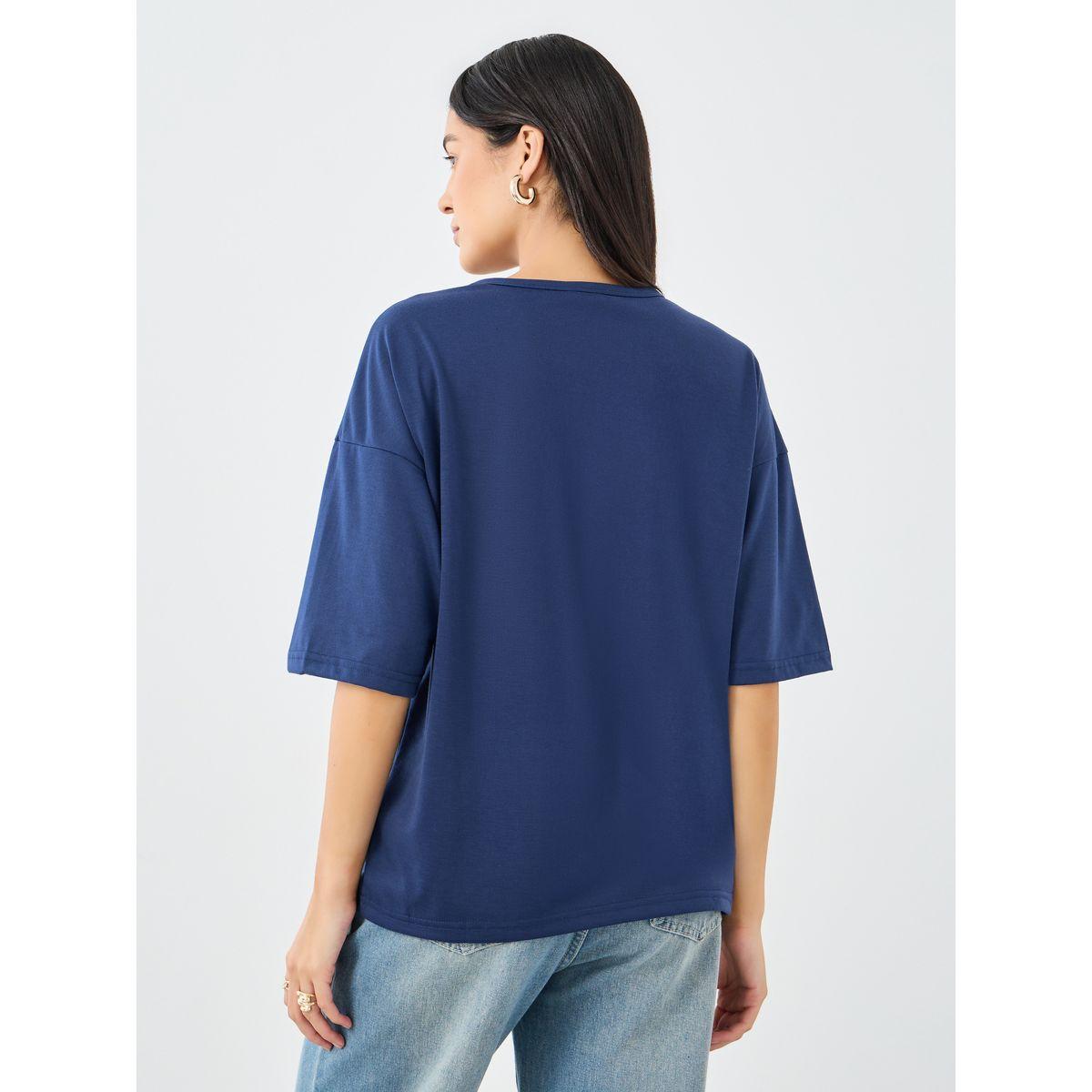 Styli Slogan Print Round Neck Oversized T-Shirt-women-clothing-tshirts-image-4