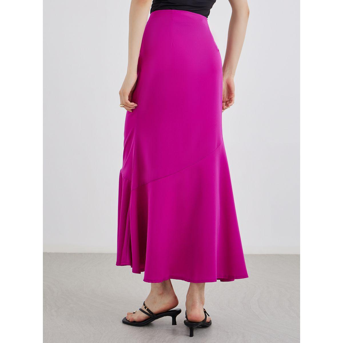 Styli Solid Frill Hem Maxi Skirt-women-clothing-bottoms-skirts-image-4