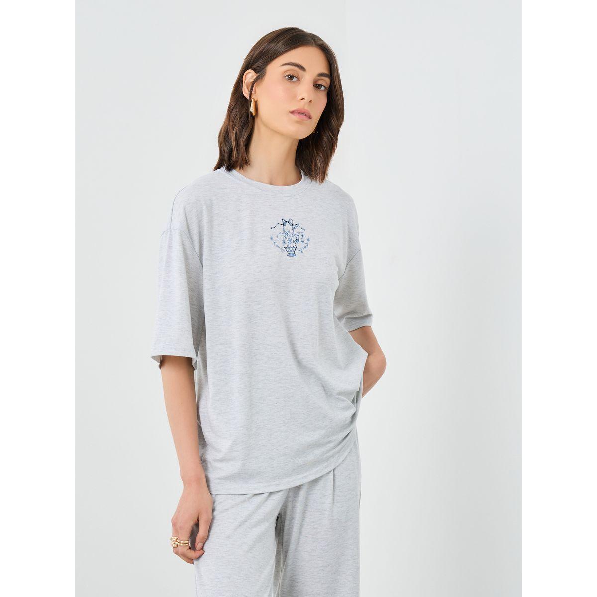 طقم منسق من جوغر وتيشيرت فضفاض بطبعة زهور-women-clothing-coordsets-image-2