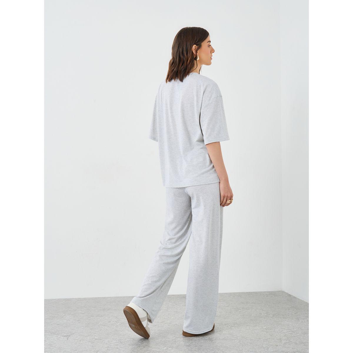 طقم منسق من جوغر وتيشيرت فضفاض بطبعة زهور-women-clothing-coordsets-image-4