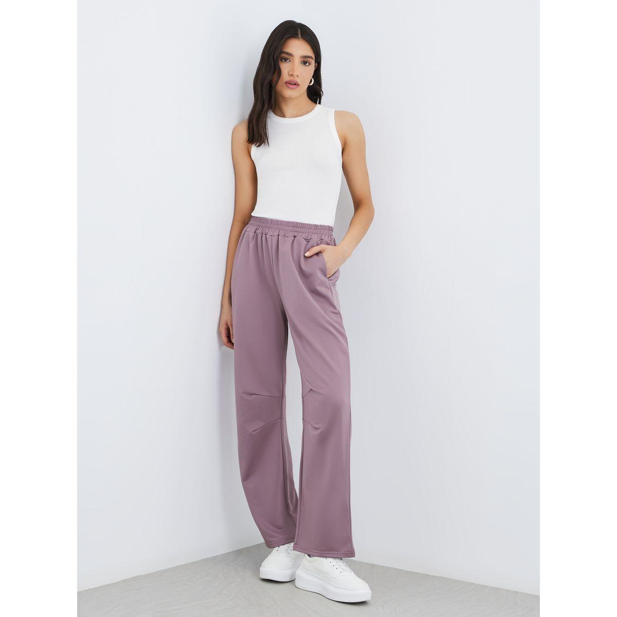 جوغر سادة بخصر مطاطي-women-clothing-bottoms-joggers-image-1