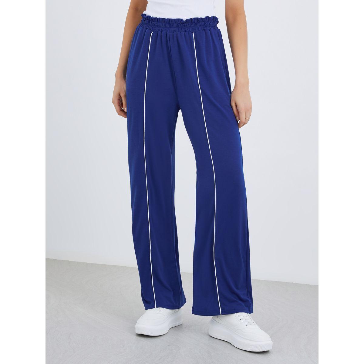 بنطال بخصر مطاطي وتفاصيل أنبوب-women-clothing-bottoms-joggers-image-2