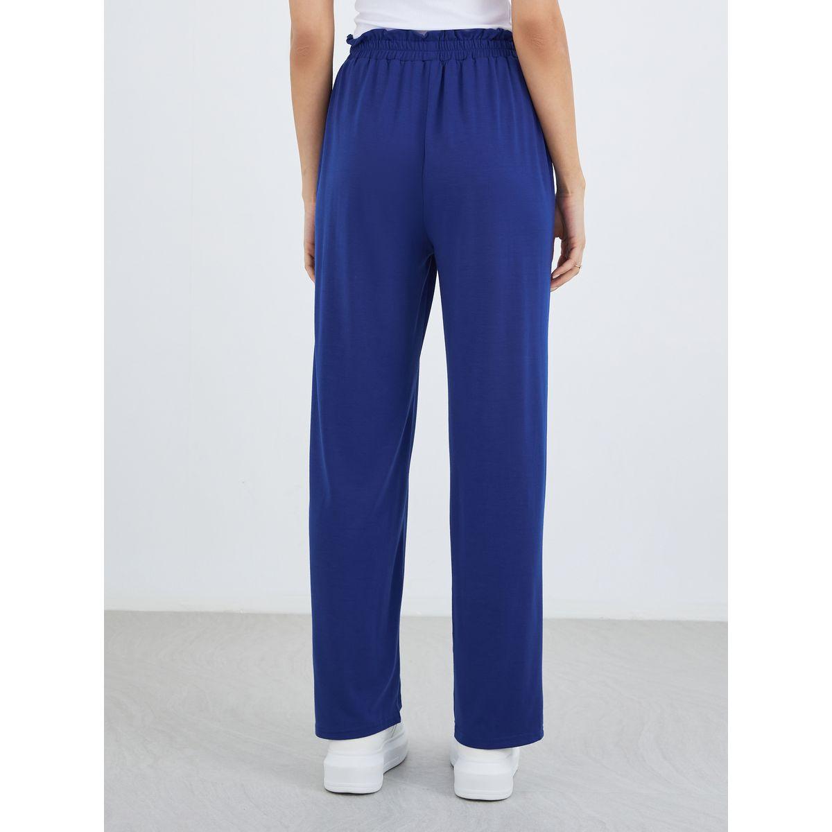 بنطال بخصر مطاطي وتفاصيل أنبوب-women-clothing-bottoms-joggers-image-4