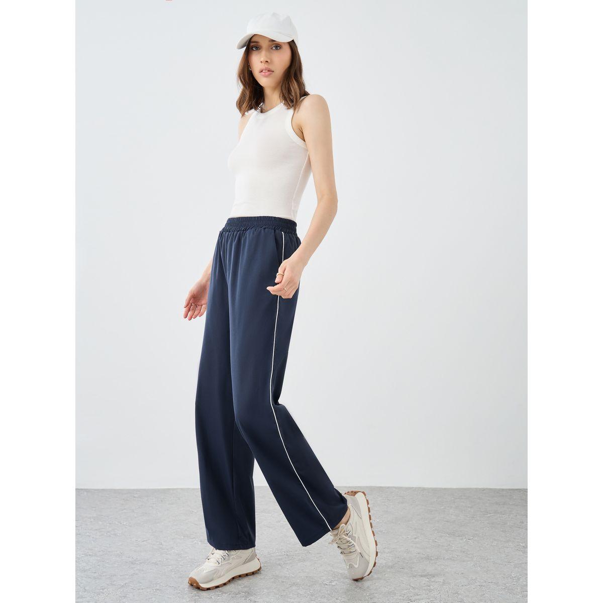 بنطال بخصر مطاطي وتفاصيل أنبوب-women-clothing-bottoms-joggers-image-1