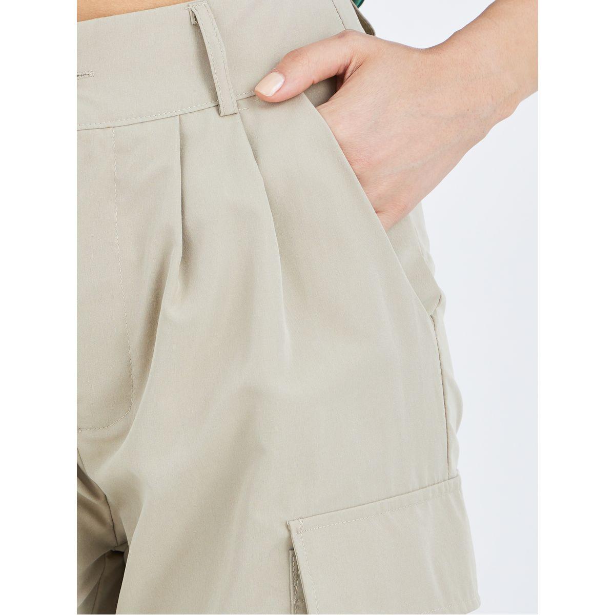 Styli Solid Wide Leg Cargo Pants-women-clothing-bottoms-trousers-image-3