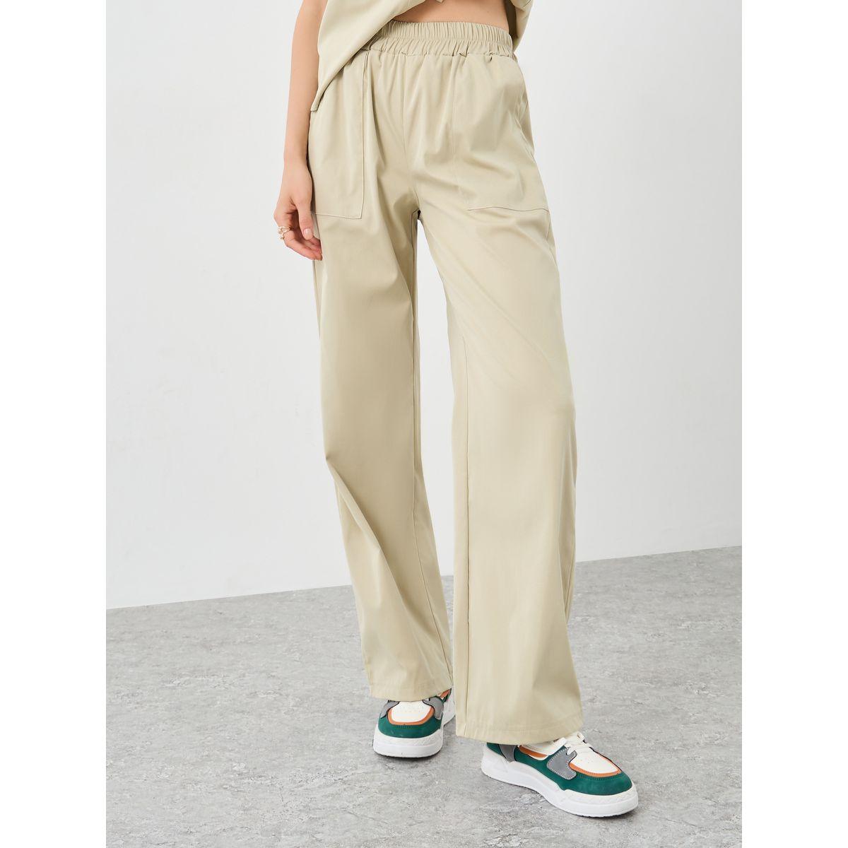Styli Solid Patch Pocket Top and Pants Co-Ords-women-clothing-coordsets-image-5