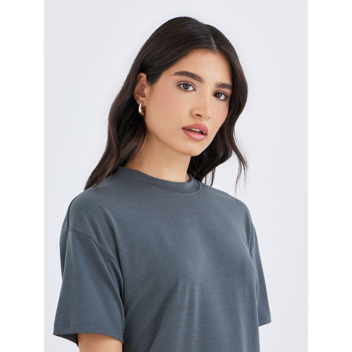 Styli Back Split Hem Detail Oversized T-Shirt-women-clothing-tshirts-image-3