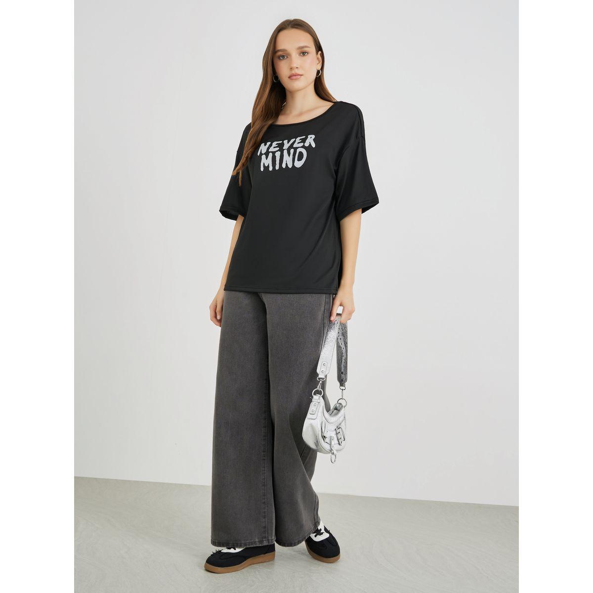 Styli Slogan Print Regular Fit T-Shirt-women-clothing-tshirts-image-2