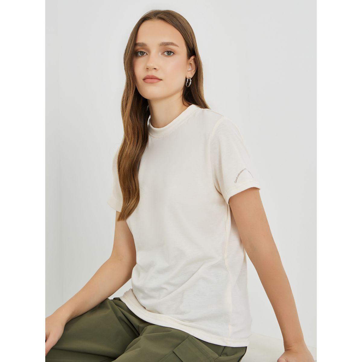 Styli Slogan Print Regular Fit T-Shirt-women-clothing-tshirts-image-1