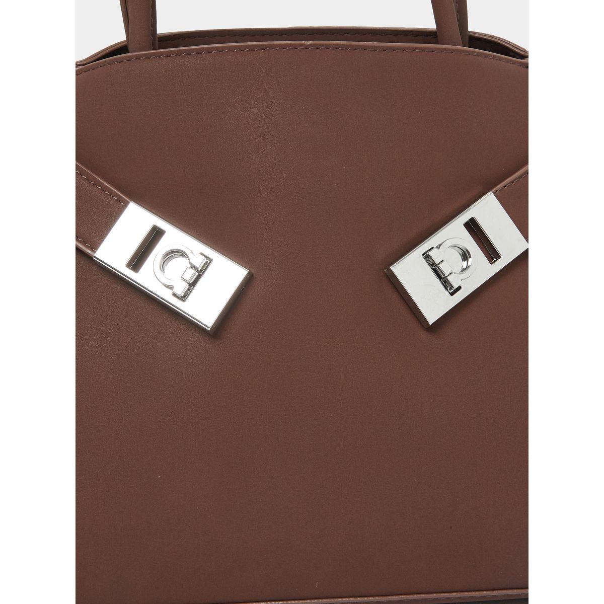 Styli Metal Accent Dual Top Handle Handbag-women-bagsandwallets-handbags-image-3