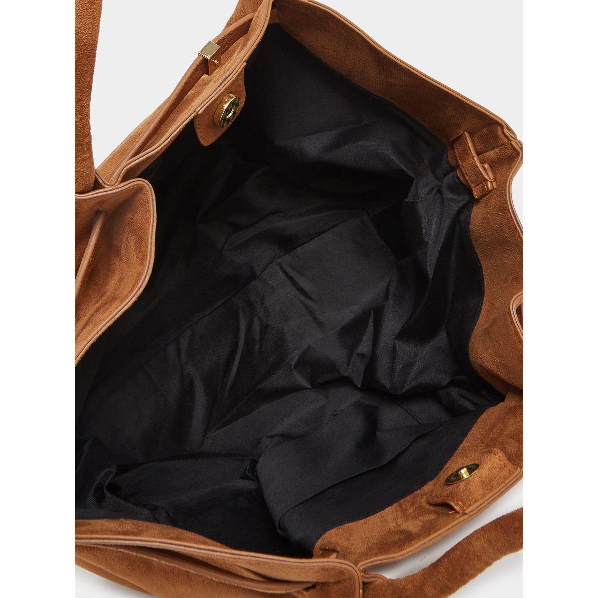 Styli Suede Look Shoulder Bag with Belt Detail-women-bagsandwallets-handbags-image-4