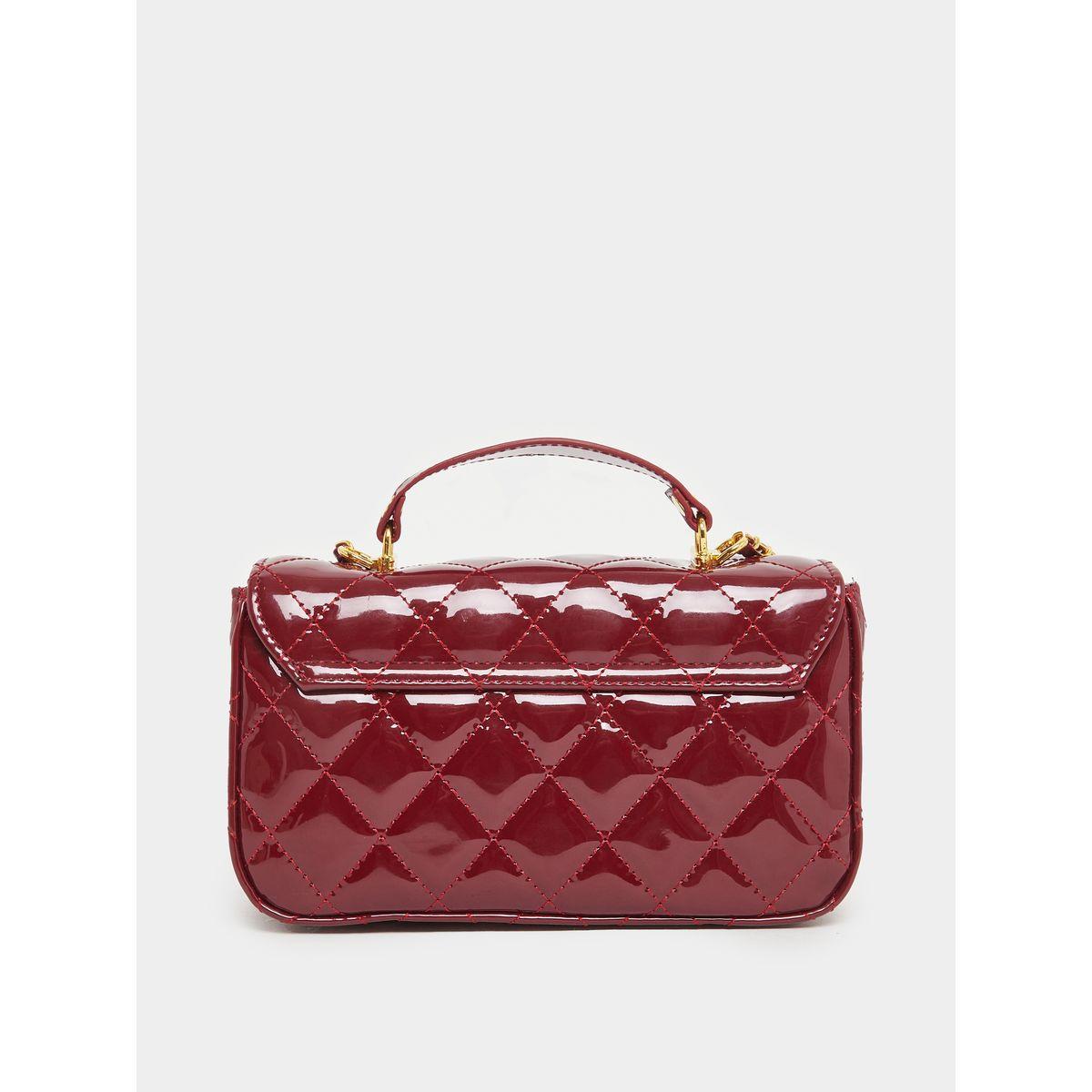 Styli Quilted Patent Handbag with Turn Lock Closure-women-bagsandwallets-handbags-image-2