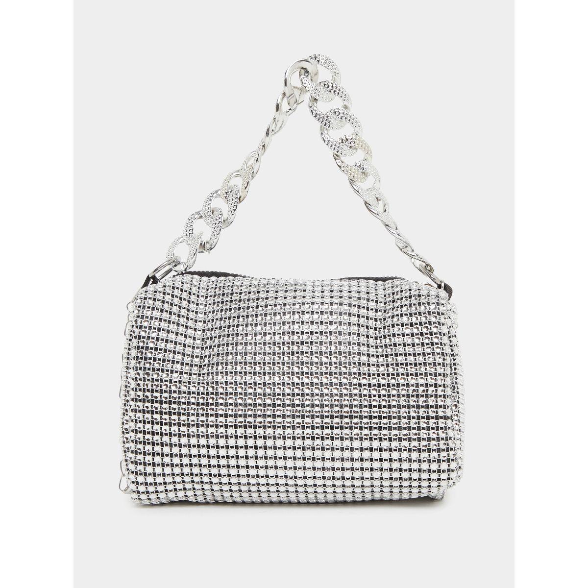 Styli Embellished Baguette Bag with Chain Handle-women-bagsandwallets-handbags-image-2