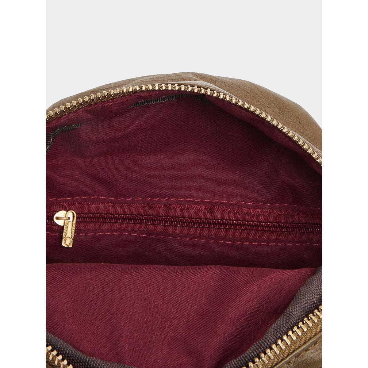Styli Brown Quilted Mini Backpack-women-bagsandwallets-backpacks-image-5