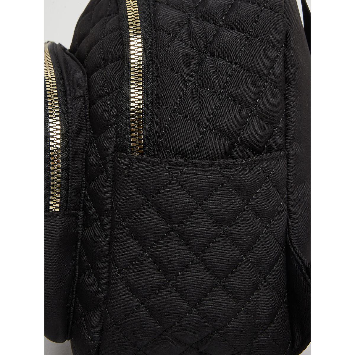 Styli Quilted Metal Patch Detail Backpack-women-bagsandwallets-backpacks-image-4