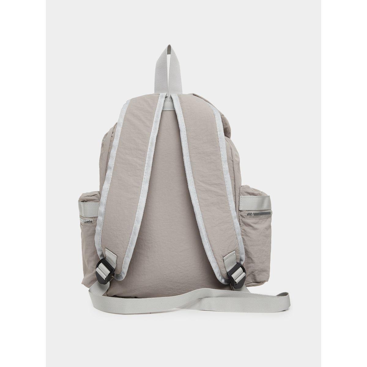 Styli Women Grey Buckle Strap Backpack-women-bagsandwallets-backpacks-image-2