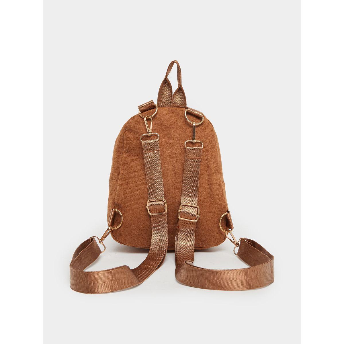 شنطة ظهر مزينة بحلية معدنية مع محفظة عملات معدنية-women-bagsandwallets-backpacks-image-2